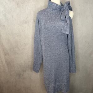 Knit One Shoulder Long Sleeve Sweater Dress Size X-Large
